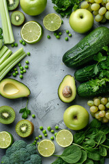 Sticker - A vibrant table overflowing with a variety of fresh fruits and vegetables, like apples, oranges, tomatoes, carrots, cucumbers, and grapes