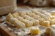 Homemade potatoes gnocchi made with the italian recipe