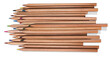 A bunch of wooden coloured pencils. Transparent background