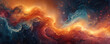 a fiery clouds in space