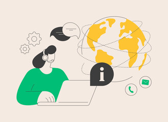 Wall Mural - customer support abstract concept vector illustration.
