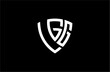 LGG creative letter shield logo design vector icon illustration