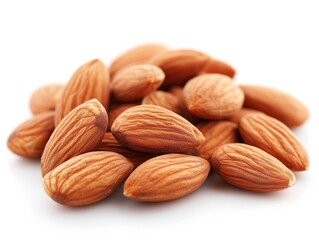 Canvas Print - nuts almonds on a white background