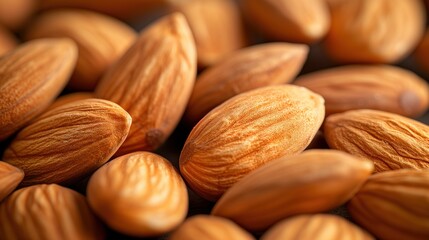 Canvas Print - background of almond nuts close up