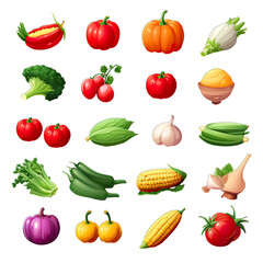 Canvas Print - set of vegetables