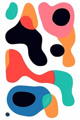 Wall Mural - Colorful abstract organic pattern texture illustration made with Generative AI