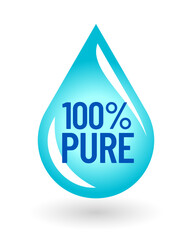 Wall Mural - 100 percent pure label sticker badge stamp icon, Isolated Transparent Background, 100% pure, vector illustration