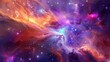Stellar Splendor: Vibrant Galactic Nebula with Stars, Background