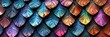 Background Texture Pattern in the Style of Mythical Beast Scales - Imaginary beast scale textures in vibrant colors for fantastical designs created with Generative AI Technology