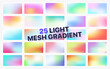 Mesh gradients collection, modern color combinations.