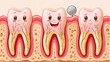 Diagram explaining gingivitis and gum disease