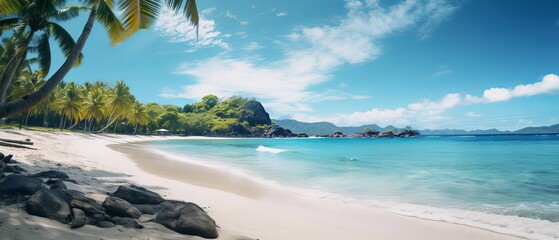 Tropical Paradise: Sandy Beach with Remote Island, Canon RF 50mm f/1.2L USM Capture