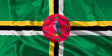 Fototapeta Mosty linowy / wiszący - The Flag of Dominica Rippled