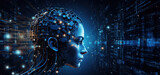 Fototapeta Nowy Jork - Digital Mind. Brain Artificial Intelligence Concept