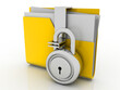3d rendering folder protected lock