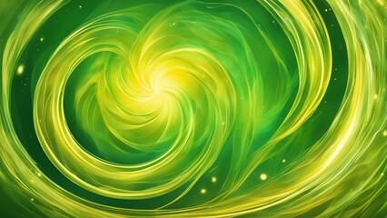 Wall Mural - abstract green background _A set of water waves in a circular pattern, resembling a logo or a symbol. The waves are green  