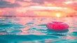 © furyon - Turquoise teal and sunset pink, vibrant summer theme, lively pool party, warm evening skies, refreshing summer fun, bright vacation vibes, energetic beach atmosphere, lively summer celebration