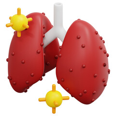 Poster - pneumonia 3d render icon illustration