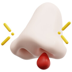 Poster - nose bleeding 3d render icon illustration