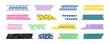 © LENNAMATS - Washi Tapes set. Decorative patterned pieces of adhesive tape. Scrapbooking element for digital collages, journal, diary. Colorful patterned washi tape strips, cute decorative scotch tapes for planner