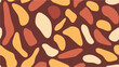 Abstract decorative wave pattern. Timeless geometric design. Abstract backgrounds. Hand drawn vector seamless repeating patterns. Autumn print.