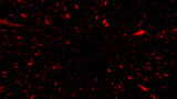 Fototapeta  - Flight through a field of red particles
