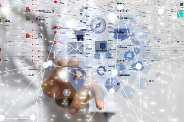 Business intelligence analyst dashboard on virtual