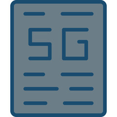 Poster - 5G Line Grey Filled Icon