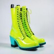 rubber boots isolated white

