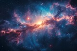 Fototapeta Kosmos - Colorful space background wallpaper