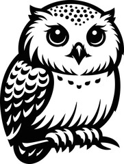 Sticker - Snowy Owl on Branch