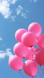 Fototapeta Na sufit - 
elegant pink big balloons set on beautiful blue sky