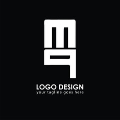 MQ QM Logo Design, Creative Minimal Letter QM MQ Monogram