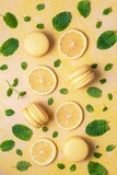 Fototapeta Natura - Lemon macarons 