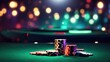 Poker table. banner for online casino advertising