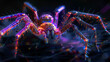 Spider macro luminous fluorescent fictional