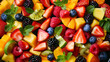 Visually appealing image of a colorful fruit salad