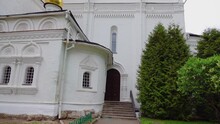 Stone Cathedral Of Boris And Gleb, Built In Middle Of XVI Century. Descent Of The Holy Spirit In Borisoglebsky Monastery, Dmitrov, Moscow Region, Russia.