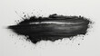 Black brush strokes on a white background