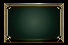 A luxurious gold frame on a sleek black background. Perfect for elegant designs