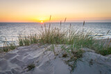 Fototapeta Nowy Jork - Beautiful sunset at the dune beach