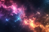 Fototapeta Kosmos - Celestial splendor mesmerizes with breathtaking galactic brilliance