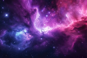 Wall Mural - astral dreamscape unfolds in colorful cosmic display
