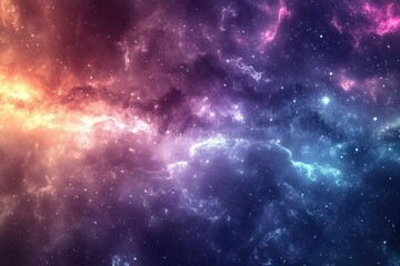 Wall Mural - celestial ballet enchants with colorful cosmic dance
