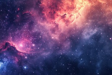 Wall Mural - galactic symphony resonates in vibrant cosmic harmony
