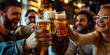 © shobakhul - Group of happy friends drinking and toasting beer