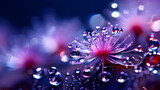 Fototapeta Kosmos - Beautiful fantasy macro water drops on plants