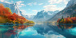 Mysterious mountain lake with turquoise water, image