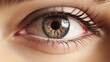 Macro Shot of a Human Eye with Detailed Iris Patterns. The Beauty of Human Anatomy