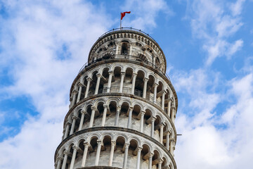 Sticker - Close up of the Leaning Tower of Pisa, Tuscany region, central Italy